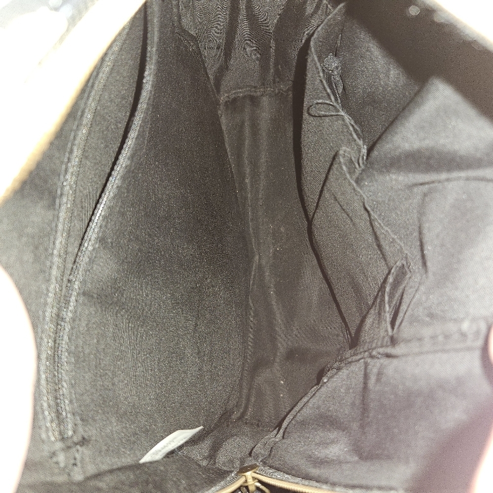 Kohls Purse Mini Backpack Handbag Black W/ Yellow Flowers - Picture 10 of 10